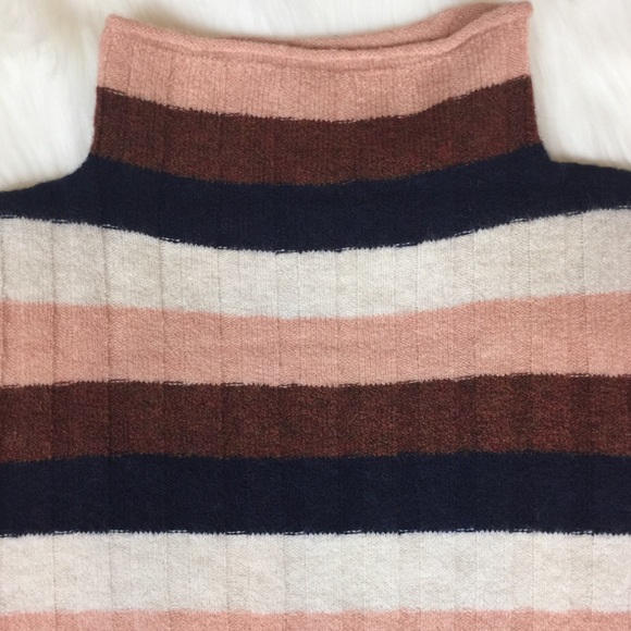 Madewell Evercrest Ribbed Striped Mock Neck XL - Picture 5 of 8